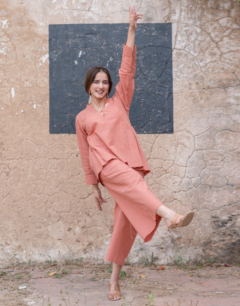 Chic Peach Co-Ord Set for Effortless Everyday Elegance