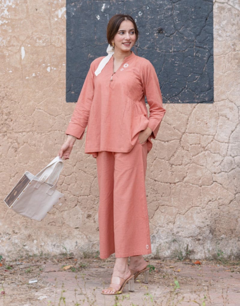 Chic Peach Co-Ord Set for Effortless Everyday Elegance